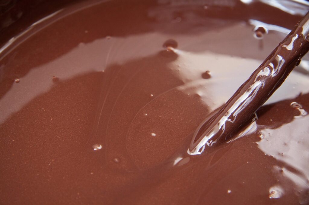 溶かしたチョコ